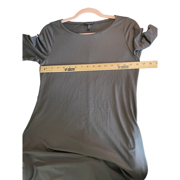 Eileen Fisher Gray Dress Womens PS. Stretch Viscose Jersey‎ V Neck - Picture 9 of 11